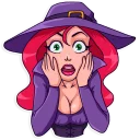 😨 emoji Morgana the Witch Telegram sticker 4 of 25