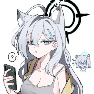 👄 emoji Sunaookami Shiroko Telegram sticker 17 of 90