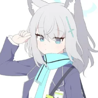 👄 emoji Sunaookami Shiroko Telegram sticker 19 of 90