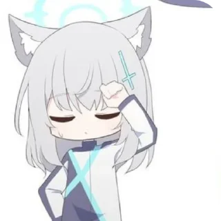 👄 emoji Sunaookami Shiroko Telegram sticker 20 of 90