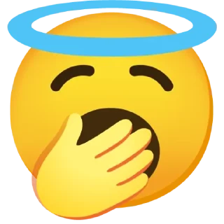 😇 emoji 🥱 Telegram sticker 7 of 100
