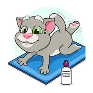 🏋️‍♂️ emoji Talking Tom Telegram sticker 3 of 48
