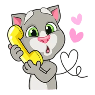 📞 emoji Talking Tom Telegram sticker 22 of 48