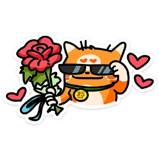 ⭐ emoji Рыжий кот Кешбэкс  @TgSticker Telegram sticker 16 of 25