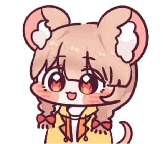 Sticker from Мышка-тян⁽⁽ଘ( ˊᵕˋ )ଓ⁾⁾ @anime_sticks
