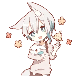 👋 emoji Зайчик-кун @tg_sticks Telegram sticker 15 of 36