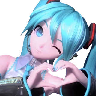 ❤️ emoji Мику Telegram sticker 3 of 9