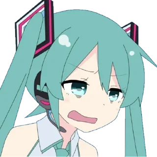 😩 emoji Мику Telegram sticker 9 of 9