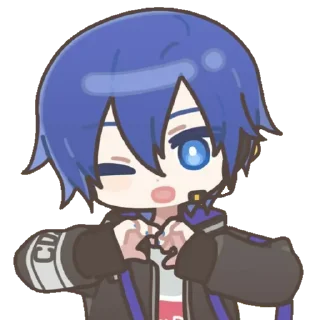 ❤ emoji KAITO | VOCALOID Telegram sticker 8 of 116