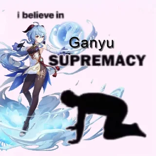 Sticker from i believe in ganyu supremacy