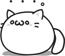 😶 emoji Sticker of a round and pretty cat :: @line_stickers Telegram sticker 12 of 40