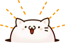 😳 emoji Sticker of a round and pretty cat :: @line_stickers Telegram sticker 15 of 40
