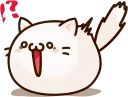 😵 emoji Sticker of a round and pretty cat :: @line_stickers Telegram sticker 13 of 40