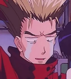 😭 emoji Vash the Stampede Telegram sticker 14 of 25
