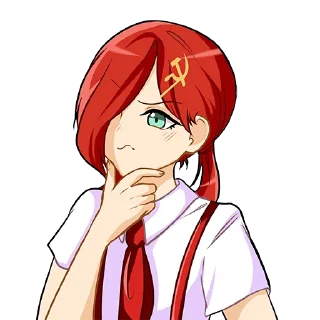 🤔 emoji Коммунизм-тян Telegram sticker 5 of 25
