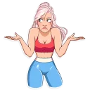 🤷‍♀️ emoji Stay Fit Telegram sticker 22 of 30
