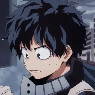 😠 emoji IZUKU MIDORIYA◕*.✧ @anime_sticks Telegram sticker 9 of 60