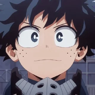 😼 emoji IZUKU MIDORIYA◕*.✧ @anime_sticks Telegram sticker 1 of 60