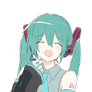 😎 emoji Miku Telegram sticker 6 of 10
