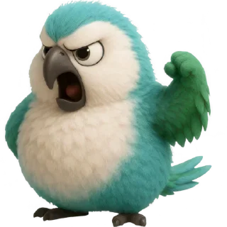 👊 emoji Попугай: @Pea4_stickerbot Telegram sticker 19 of 32
