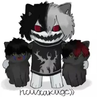 👨‍👦‍👦 emoji We are fearlesss cat Telegram sticker 16 of 20