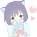 Sticker from CatGirl Sticker ENG :: @line_stickers