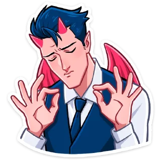 👌 emoji Дьявол и Дьяволица @TgSticker Telegram sticker 20 of 48