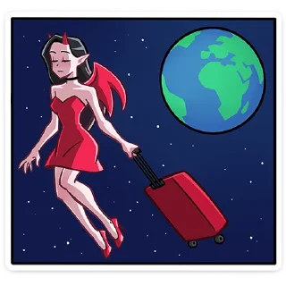 😈 emoji Дьяволица  2.0  @TgSticker Telegram sticker 9 of 36