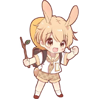 ✊ emoji Кролик-кун @Nyasticks Telegram sticker 10 of 17