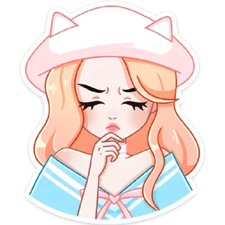 🤔 emoji Миён @nyasticks Telegram sticker 17 of 49