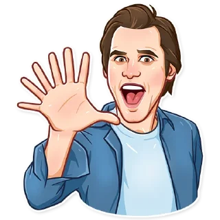 👋 emoji Jim Carrey Telegram sticker 5 of 30