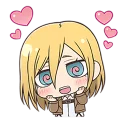 😍 emoji shingeki no kyojin chibi Telegram sticker 16 of 80