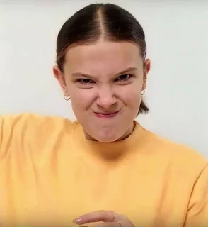 😠 emoji Millie Bobby Brown Telegram sticker 11 of 60