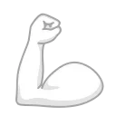 💪 emoji Albino Emoji Telegram sticker 24 of 36