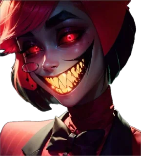 😁 emoji cursed alastor’s face Telegram sticker 13 of 48