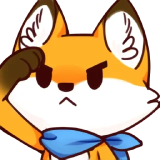 🫡 emoji Red Fox @CrazySnep Telegram sticker 18 of 118