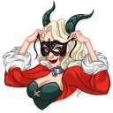 😎 emoji Lady Krampus Telegram sticker 20 of 30