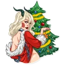 🎄 emoji Lady Krampus Telegram sticker 6 of 30