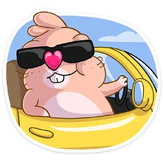 😎 emoji Кролик Себастьян • @TgSticker Telegram sticker 15 of 49