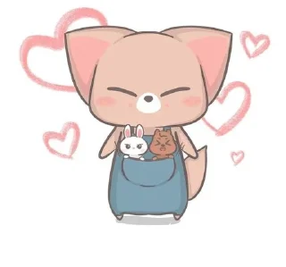🦊 emoji SKZOO 🐺🐰🐷🥟🐿️🐥🐶🦊 Telegram sticker 11 of 98