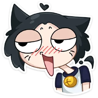😏 emoji Тёмная Милшу @TgSticker Telegram sticker 20 of 56