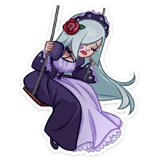 😞 emoji Тёмная Леди :: @stickroom Telegram sticker 18 of 48