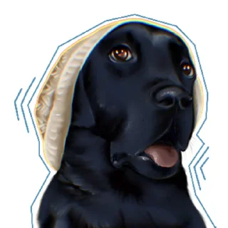 🤢 emoji Irvin the dog Telegram sticker 6 of 7