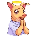 😇 emoji Tuna the Dog Telegram sticker 13 of 35