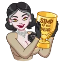 😌 emoji Lady Dimitrescu Telegram sticker 17 of 20