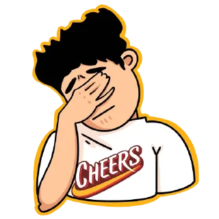 😪 emoji Cheers Telegram sticker 5 of 8