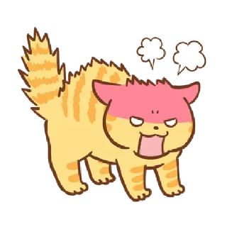 😡 emoji Orange cat @tgsticker Telegram sticker 15 of 38