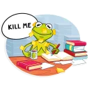 🤓 emoji Kermit the Frog Telegram sticker 22 of 30