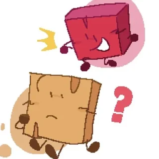 🟥 emoji BLOCKY BFDI (and blockyXwoodie :: @millysour Telegram sticker 19 of 25