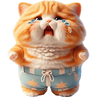 😭 emoji Летний котик @Nyasticks Telegram sticker 18 of 41